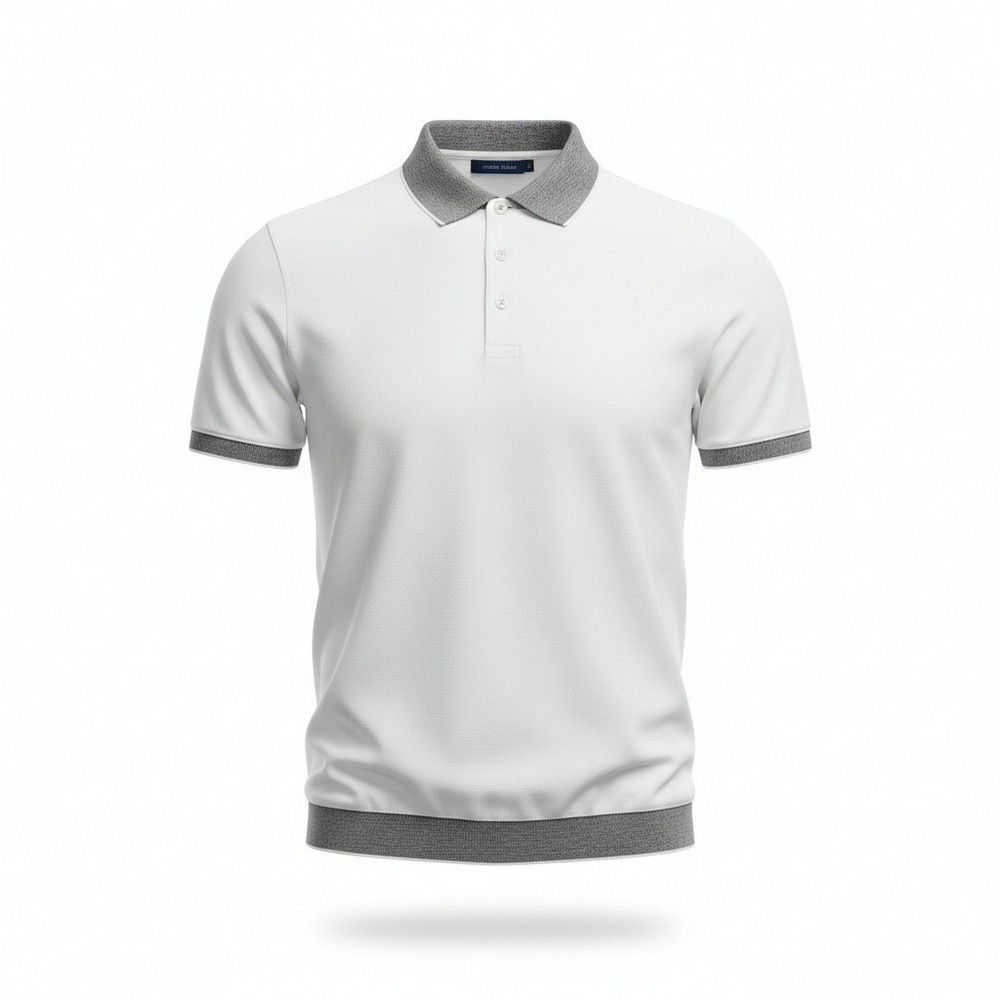 Perry Ellis Mens Short Sleeve Polo Shirt Bright White Size‎ Large Style